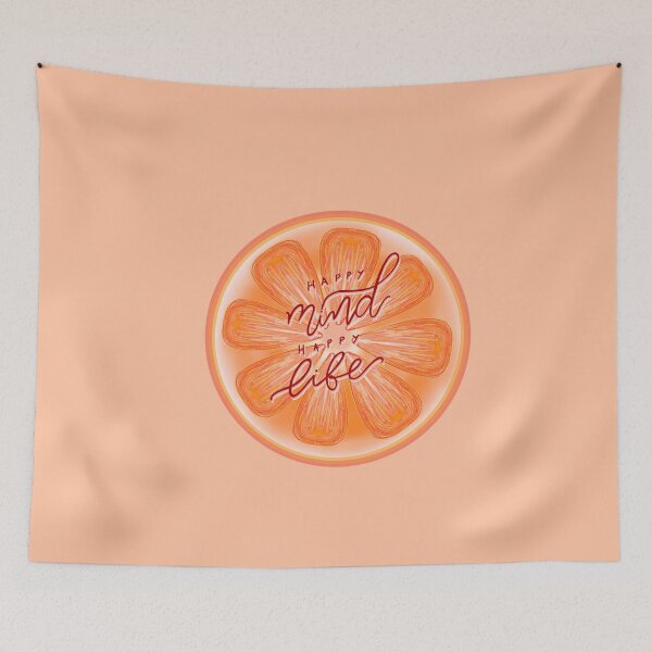 Item preview, Happy mind, happy life-grapefruit slice design designed and sold by Creative Colors99.