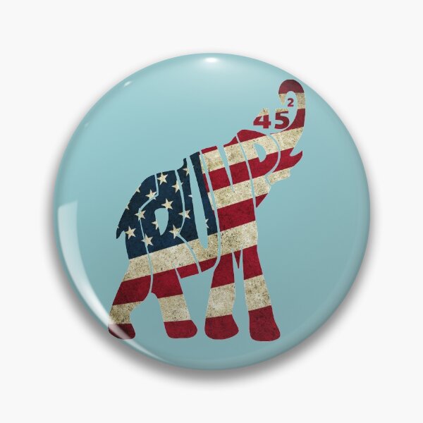 Item preview, Trump 45 squared, Trump 2020 45 Republican Election, Republican Elephant American flag distressed design designed and sold by A7med-Design.