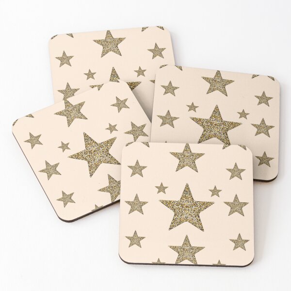 Item preview, Glitter Gold stars pattern designed and sold by Delicarte.
