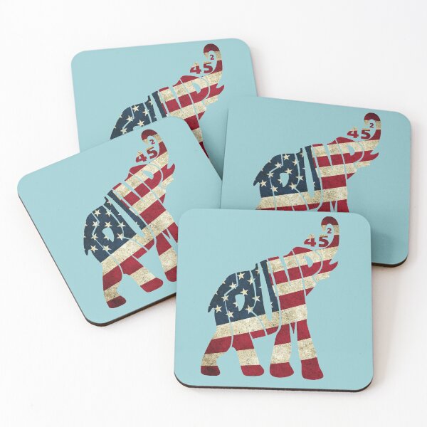 Item preview, Trump 45 squared, Trump 2020 45 Republican Election, Republican Elephant American flag distressed design designed and sold by A7med-Design.