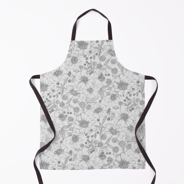 Item preview,  ink peonies- grey designed and sold by Petit Faon Prints.