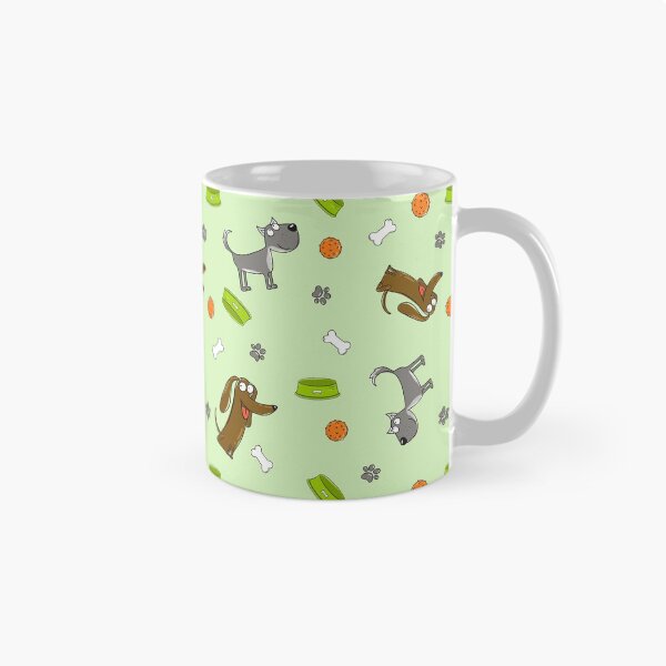 Item preview, pattern fabric card happy dogs are playing cute dogs	 designed and sold by IriSev.
