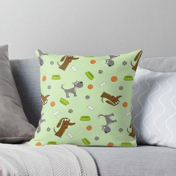Item preview, pattern fabric card happy dogs are playing cute dogs	 designed and sold by IriSev.