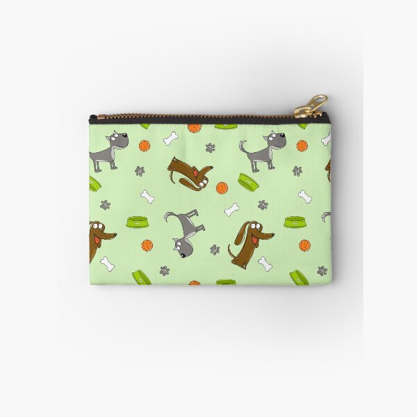 Item preview, pattern fabric card happy dogs are playing cute dogs	 designed and sold by IriSev.