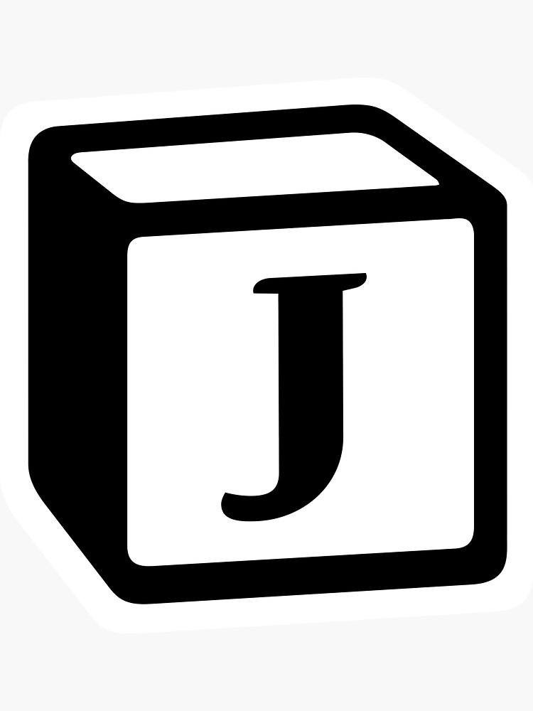 "Letter "J" Block Personalised Monogram" Sticker for Sale by Notionware