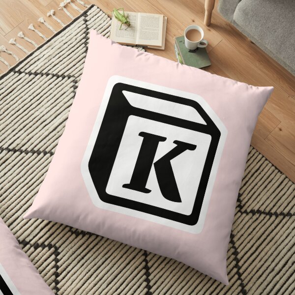 Letter "K" Block Personalised Monogram Floor Pillow