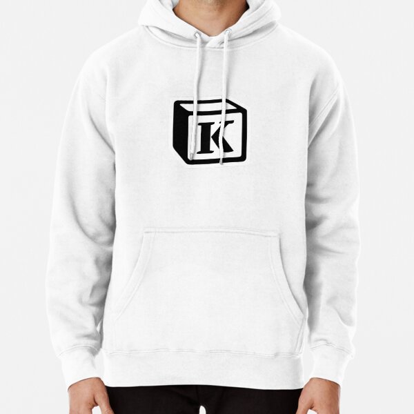 Letter "K" Block Personalised Monogram Pullover Hoodie