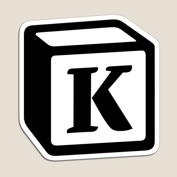 Letter "K" Block Personalised Monogram Magnet