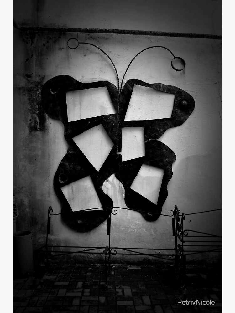 "Metal Square Butterfly Wall Art" Sticker by PetrivNicole Redbubble