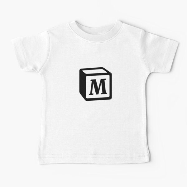 Letter "M" Block Personalised Monogram Baby T-Shirt
