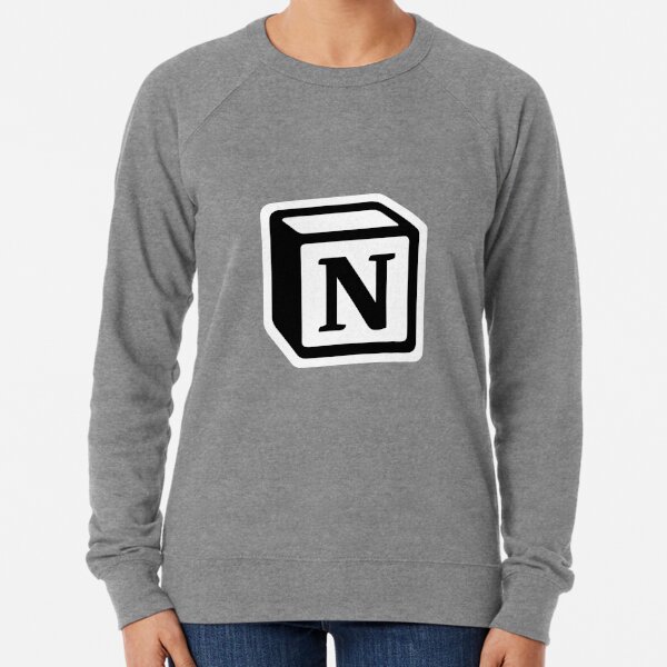 Letter "N" Block Personalised Monogram Lightweight Sweatshirt