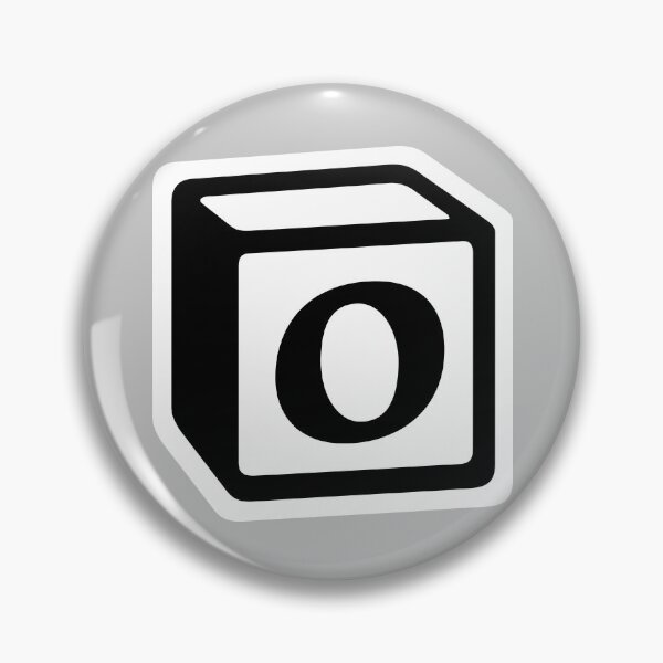 Letter "O" Block Personalised Monogram Pin