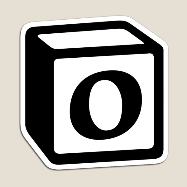 Letter "O" Block Personalised Monogram Magnet