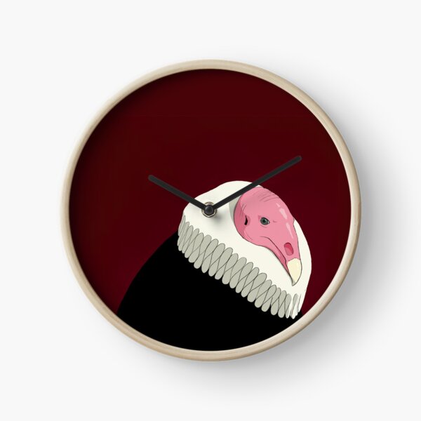 Portrait of a Vulture Wearing a Ruff Clock
