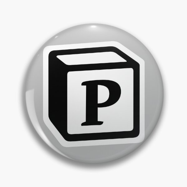 Letter "P" Block Personalised Monogram Pin