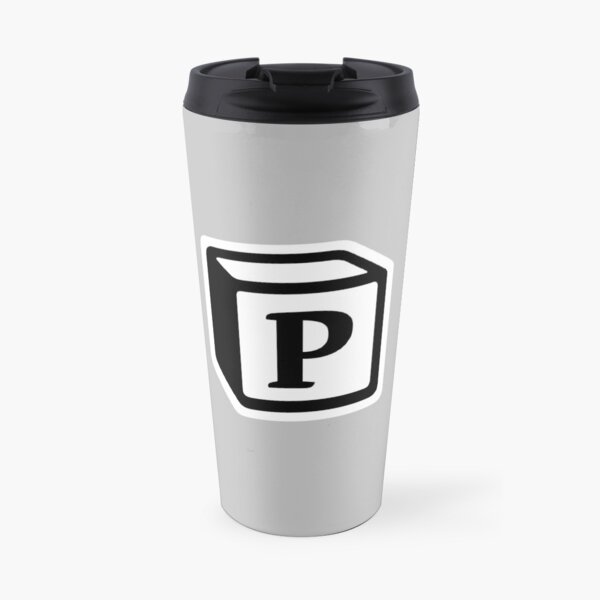 Letter "P" Block Personalised Monogram Travel Mug