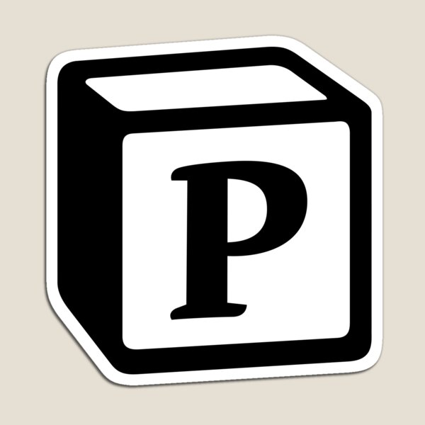 Letter "P" Block Personalised Monogram Magnet