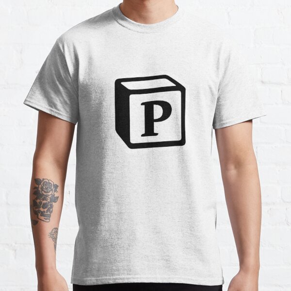 Letter "P" Block Personalised Monogram Classic T-Shirt