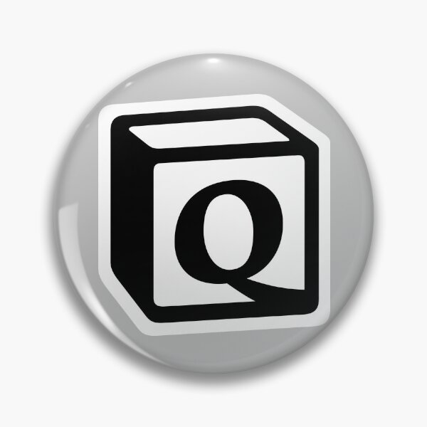 Letter "Q" Block Personalised Monogram Pin