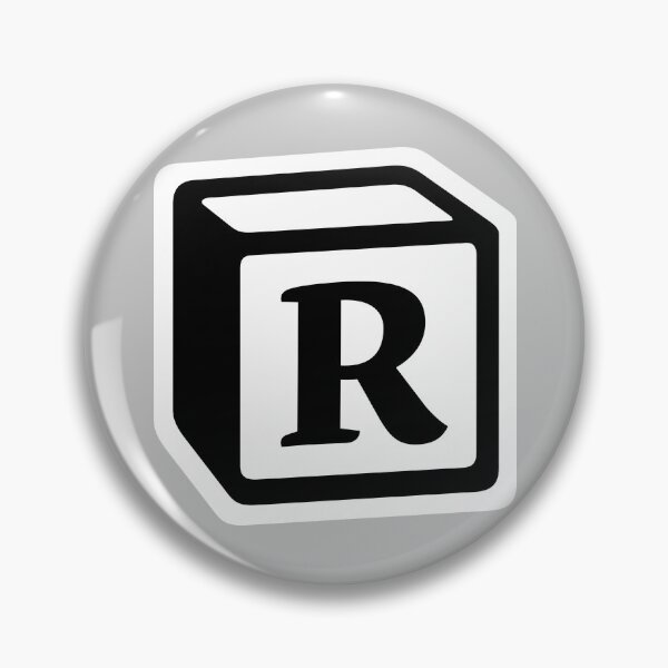 Letter "R" Block Personalised Monogram Pin