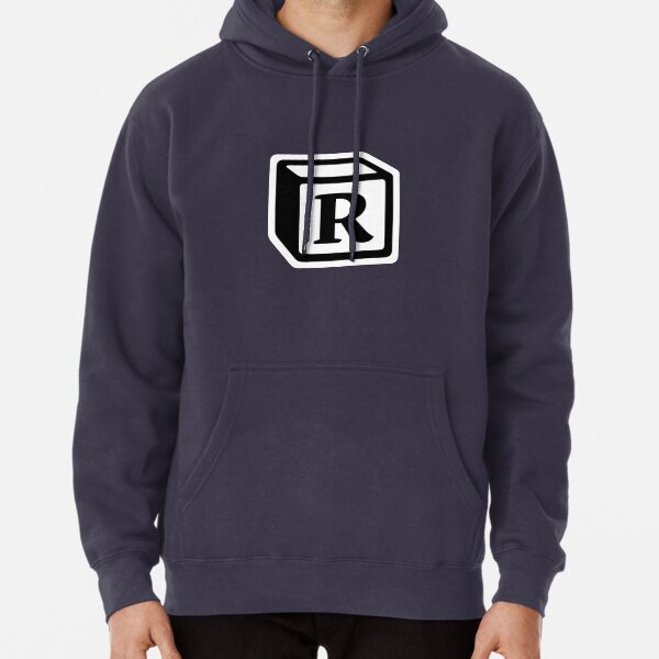 Letter "R" Block Personalised Monogram Pullover Hoodie