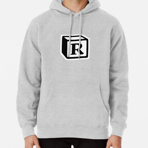 Letter "R" Block Personalised Monogram Pullover Hoodie