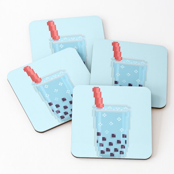 Item preview, Pixel Art Blue Bubble Tea With Red Straw designed and sold by jadefyre.