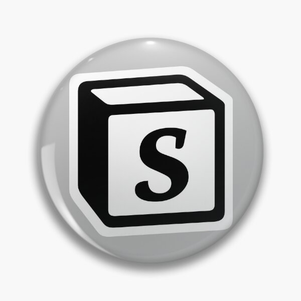 Letter "S" Block Personalised Monogram Pin