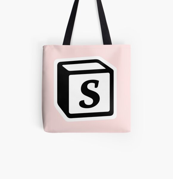 Letter "S" Block Personalised Monogram All Over Print Tote Bag