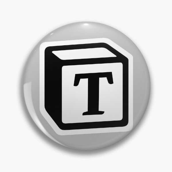 Letter "T" Block Personalised Monogram Pin