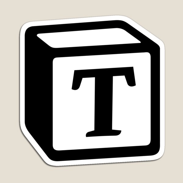 Letter "T" Block Personalised Monogram Magnet