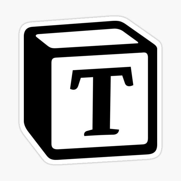 Letter "T" Block Personalised Monogram Sticker