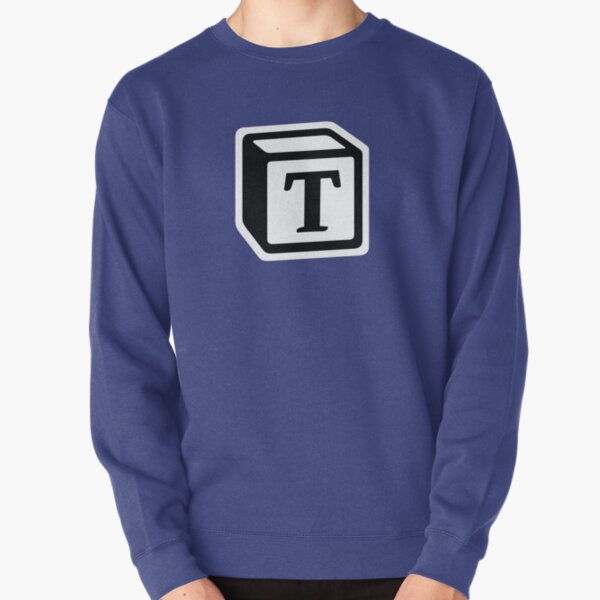 Letter "T" Block Personalised Monogram Pullover Sweatshirt