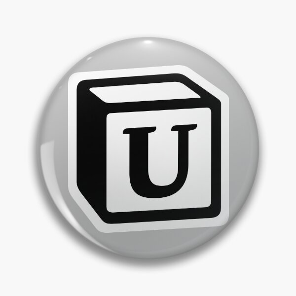 Letter "U" Block Personalised Monogram Pin