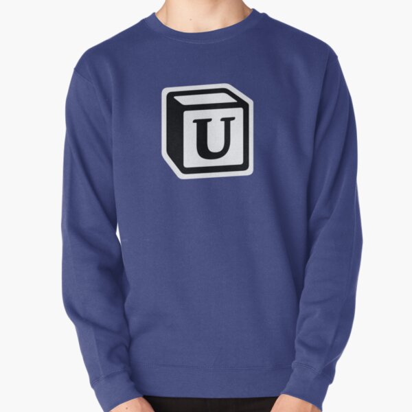 Letter "U" Block Personalised Monogram Pullover Sweatshirt