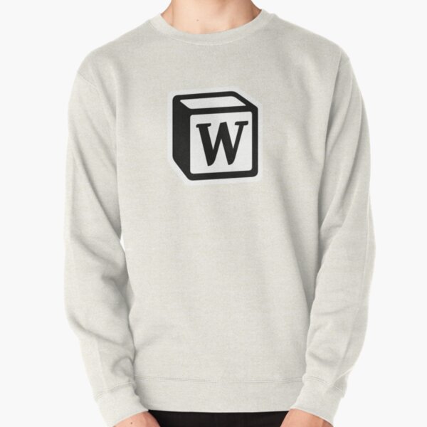 Letter "W" Block Personalised Monogram Pullover Sweatshirt