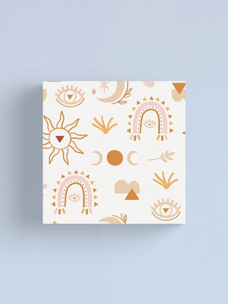 Thumbnail 1 of 3, Canvas Print, Summer Boho Pattern designed and sold by PatternSquare.