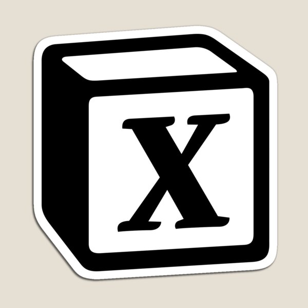 Letter "X" Block Personalised Monogram Magnet