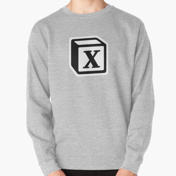 Letter "X" Block Personalised Monogram Pullover Sweatshirt