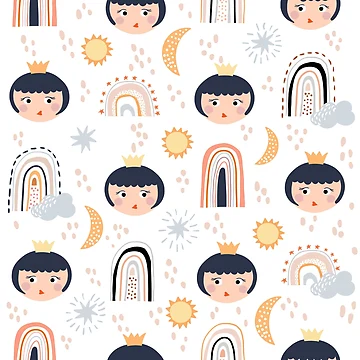 Artwork thumbnail, Cute Boho Princess by PatternSquare