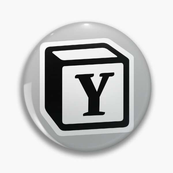 Letter "Y" Block Personalised Monogram Pin
