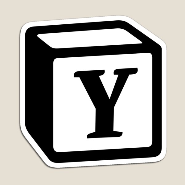 Letter "Y" Block Personalised Monogram Magnet