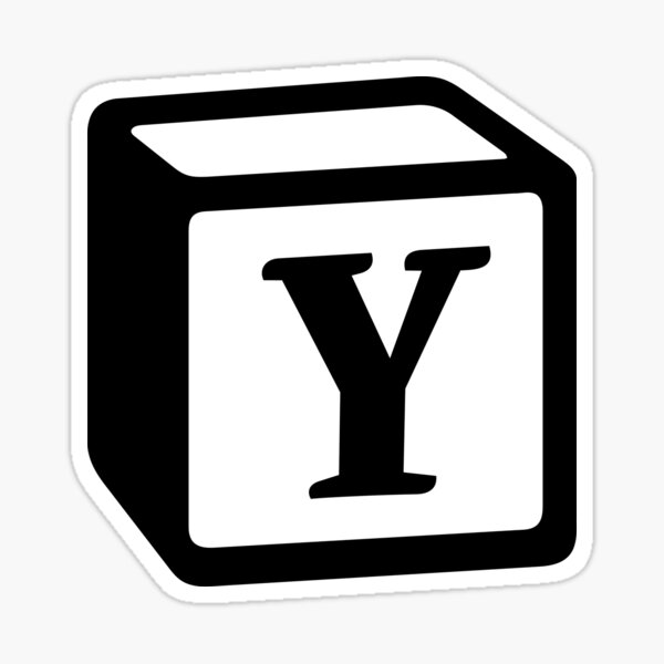 Letter "Y" Block Personalised Monogram Sticker
