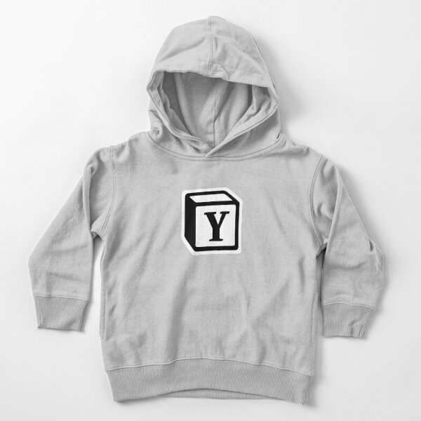 Letter "Y" Block Personalised Monogram Toddler Pullover Hoodie