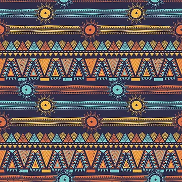 Artwork thumbnail, Tribe Style Pattern by PatternSquare