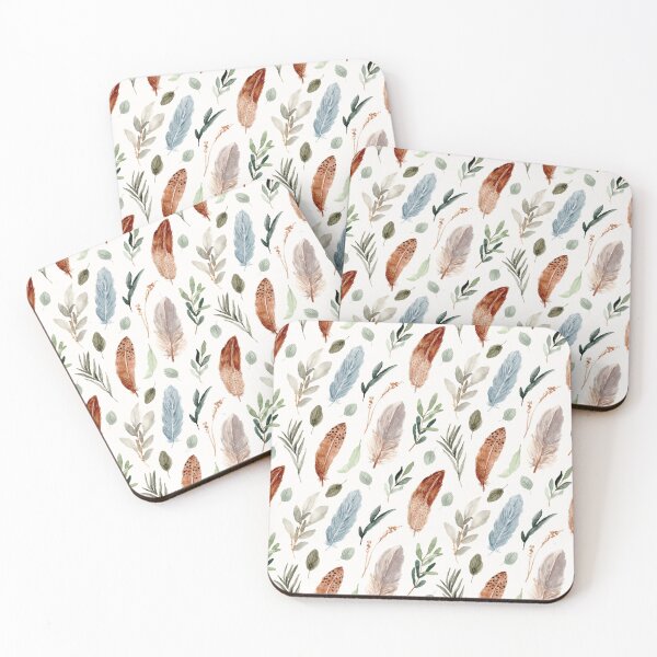 Item preview, Boho Feather Pattern designed and sold by PatternSquare.