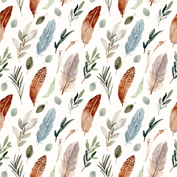 Artwork thumbnail, Boho Feather Pattern by PatternSquare