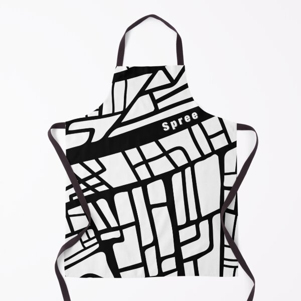 Item preview, Berlin from above with River Spree, abstract, Map, Black and White designed and sold by MVTee.