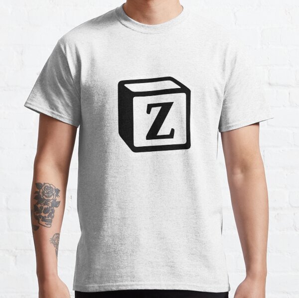 Letter "Z" Block Personalised Monogram Classic T-Shirt