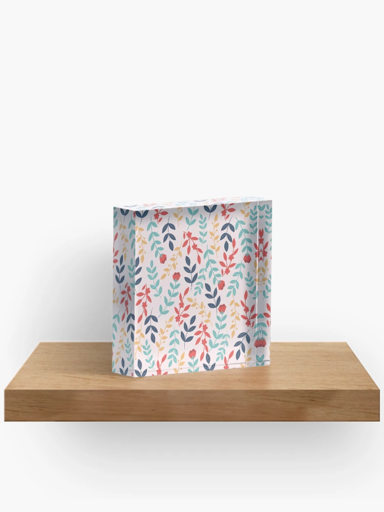 Thumbnail 2 of 5, Acrylic Block, Botanical Pattern designed and sold by PatternSquare.